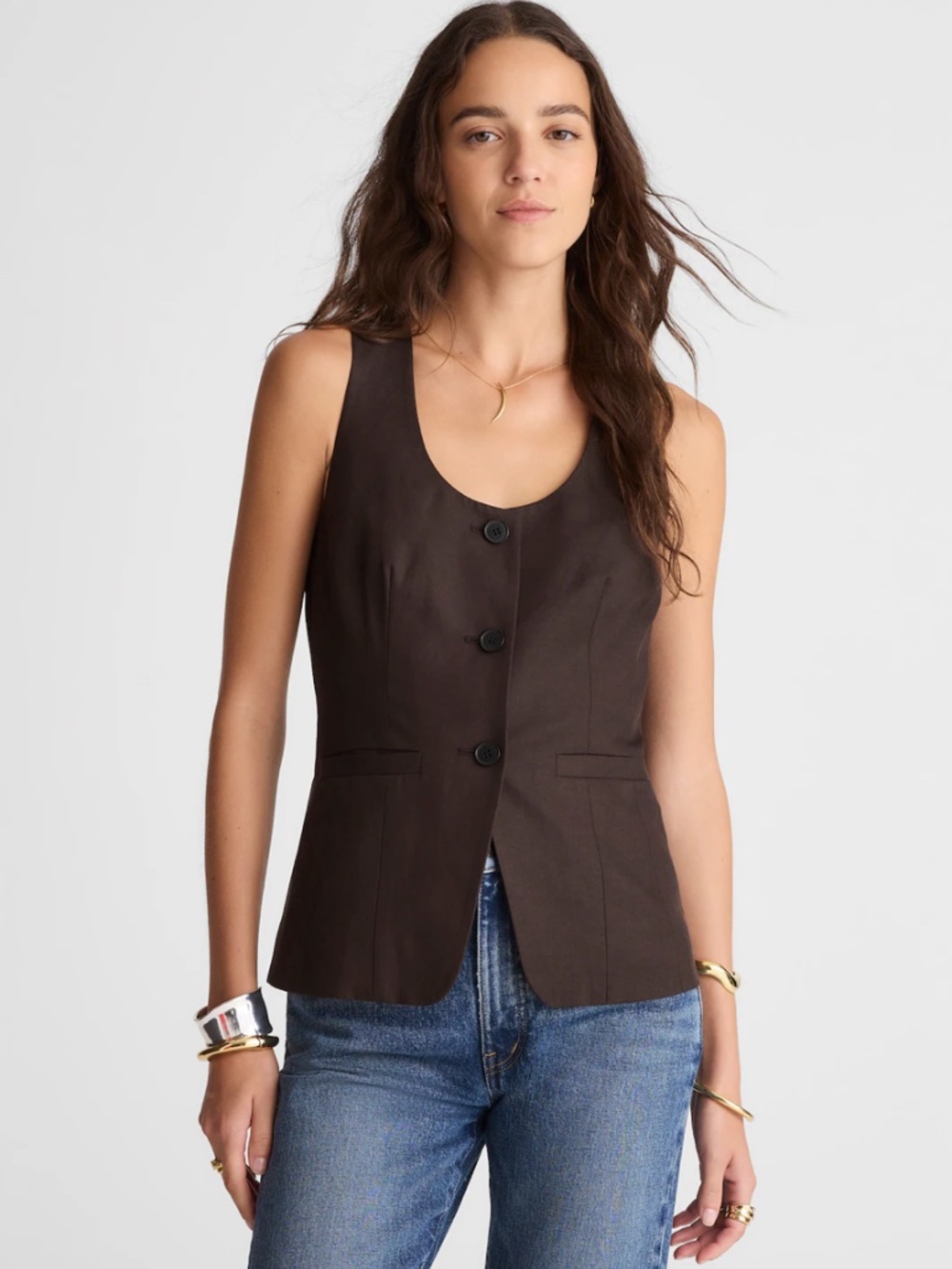 Madewell Scoopneck Cutaway Vest